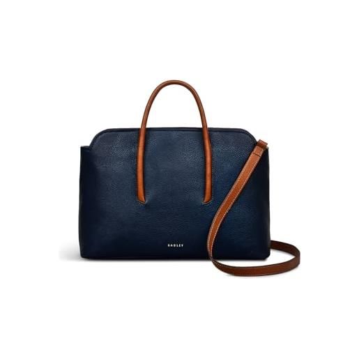 RADLEY grainger way - maniglia superiore con cerniera a blocchi di colore, misura media, inchiostro, m