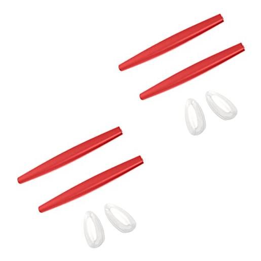 Saucer kit di 2 paia di occhiali da sole in gomma per oakley crosshair new 2012, (red rubber kits), taglia unica