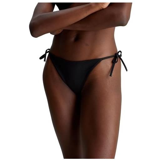 Calvin Klein slip bikini allacciatura laterale donna sportivo, nero (pvh black), s