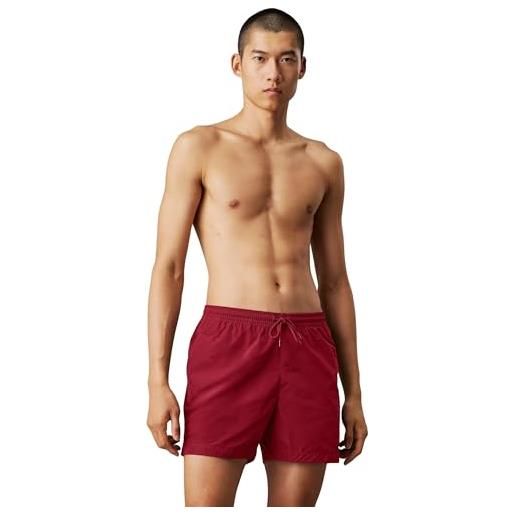 Calvin Klein uomo pantaloncino da bagno medium drawstring asciugatura rapida, rosso (quaint berry), m