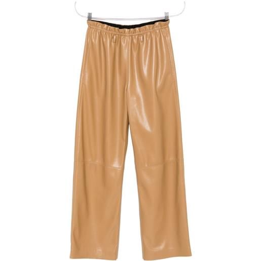 Nanushka pantaloni geb con vita elasticizzata - toni neutri
