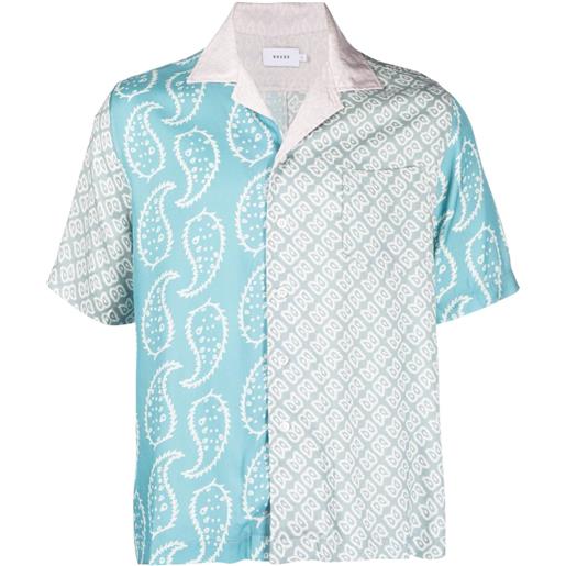 RHUDE camicia a maniche corte con stampa bandana - blu