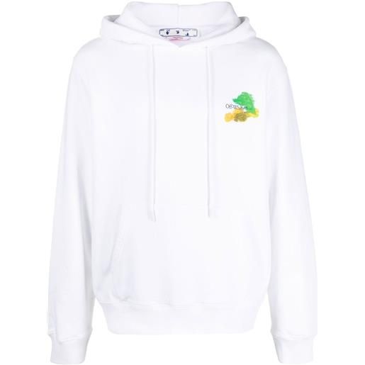 Off-White felpa con cappuccio - bianco