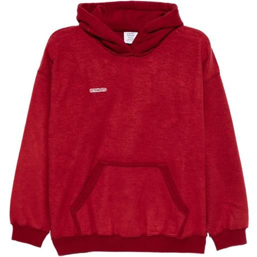 VETEMENTS felpa con cappuccio e logo - rosso
