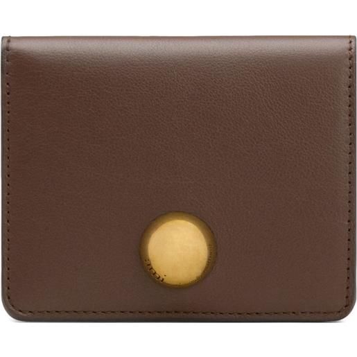 AMI Paris portafoglio carrousel in pelle - marrone