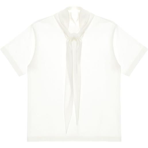 Carven t-shirt con foulard in cotone - bianco