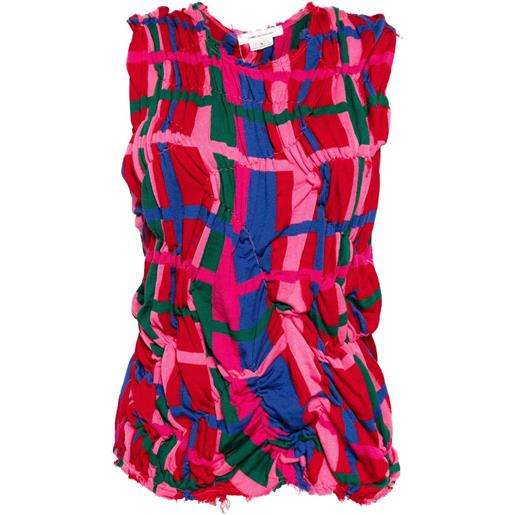 Comme Des Garçons canotta asimmetrica - rosa