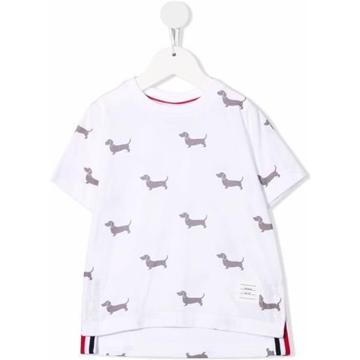 Thom Browne Kids t-shirt con stampa - bianco