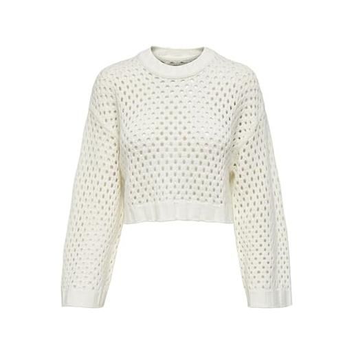 ONLY onlsmilla - maglione corto da donna l/s knt noos, nero, s