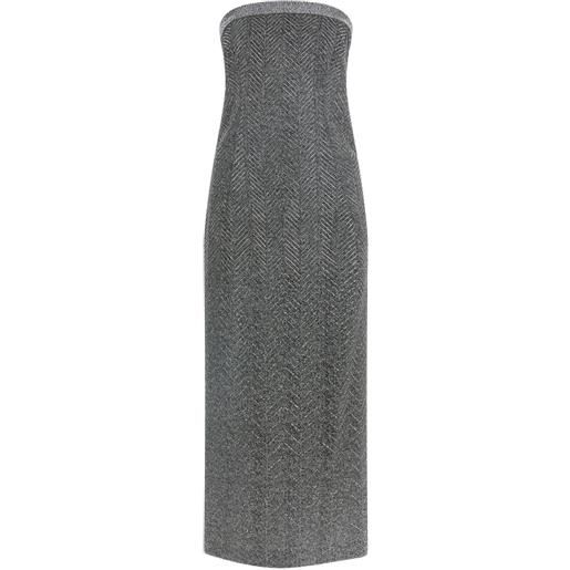 Ermanno Scervino abito lungo con strass - grigio