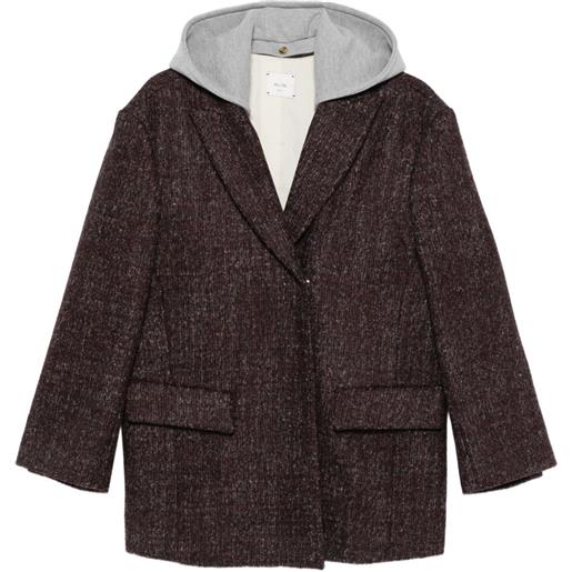 Alysi cappotto con cappuccio - rosso