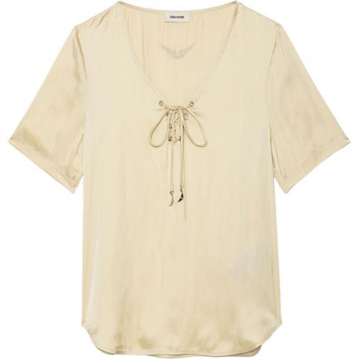 Zadig&Voltaire top terzo a maniche corte - toni neutri