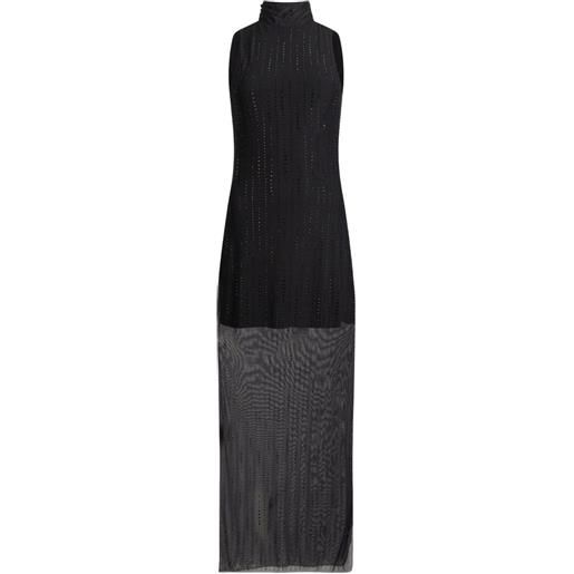 LIU JO abito lungo con scollo all'americana - nero