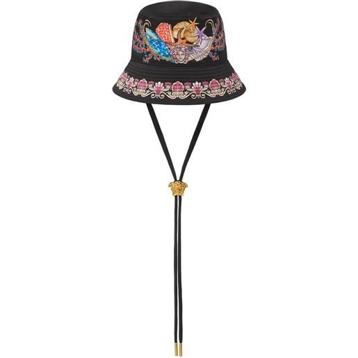 Versace cappello bucket coral theatre - nero