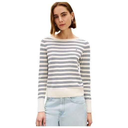 Tommy Hilfiger pullover donna pullover in maglia, giallo (citronella), 3xl