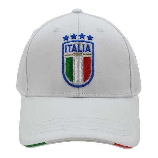 FIGC 2533FIGC cappellino da baseball, bianco, taglia unica unisex-adulto