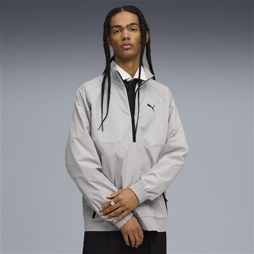 PUMA felpa con zip corta PUMAtech dal taglio morbido da uomo, abbigliamento, grigio, xl