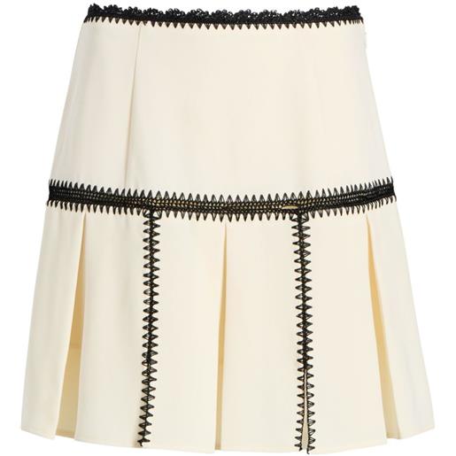 Cinq A Sept minigonna sinclaire plissettata - toni neutri