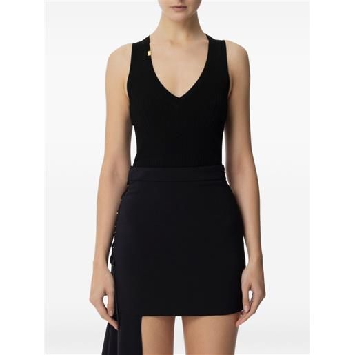 Elisabetta Franchi top con scollo a v - nero