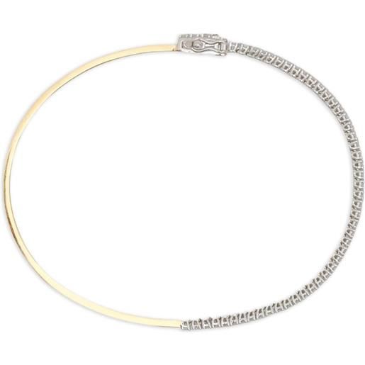 Delfina Delettrez bracciale in oro giallo 18 carati con diamanti - argento