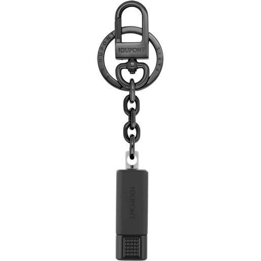 S.T. Dupont portachiavi con logo inciso - nero