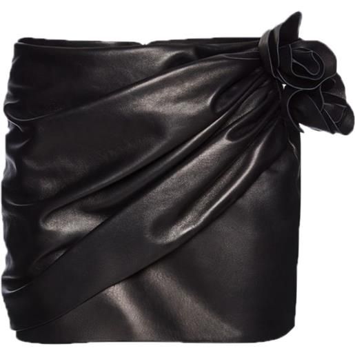 Magda Butrym minigonna con applicazione a fiori - nero