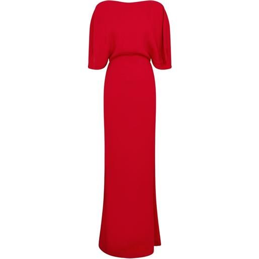 16Arlington abito lungo dona con maniche ad aletta - rosso