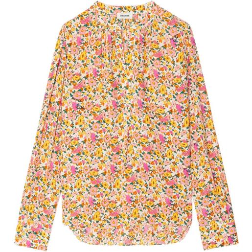 Zadig&Voltaire top tink con scollo a v - giallo