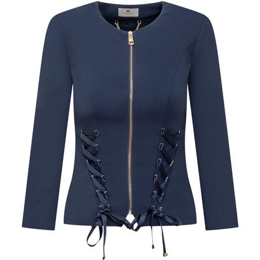 Elisabetta Franchi giacca con zip - blu
