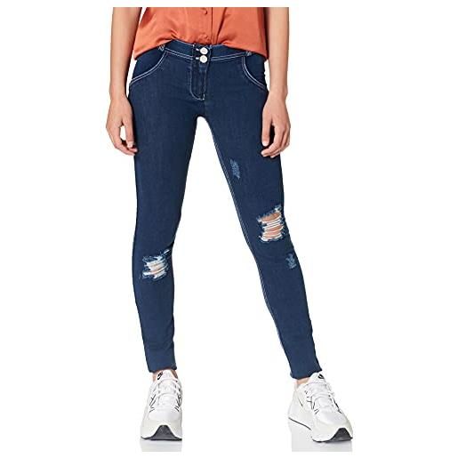 FREDDY - jeggings push up wr. Up® skinny in cotone organico, donna, denim chiaro, large