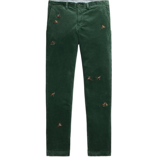 Polo Ralph Lauren pantaloni con ricamo - verde