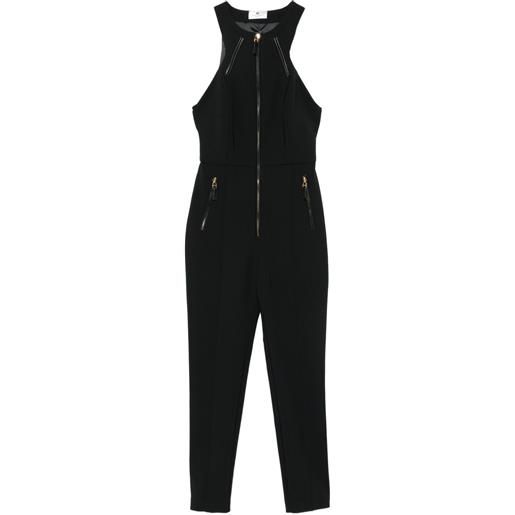 Elisabetta Franchi tuta intera con zip - nero