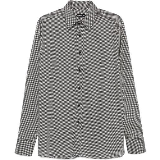 TOM FORD camicia a pois - nero