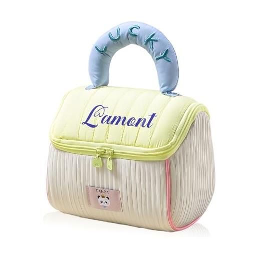 Beauty Case Da Viaggio Trasparente In Pelle PU Bianca - Organizer Portatile Per Trucchi E Cosmetici 22.9x15.2x6.3 Cm - Impermeabile, Con Maniglia