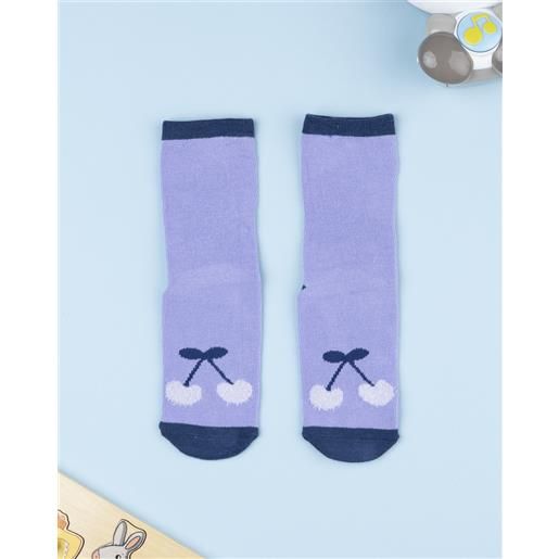 Prénatal antiscivolo bimba lilla ciliegie