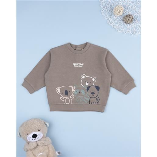 Prénatal felpa bimbo marrone stampa animali