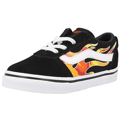 Vans ward slip-on, scarpe da ginnastica unisex - bambini e ragazzi, black and true white, 22.5 eu