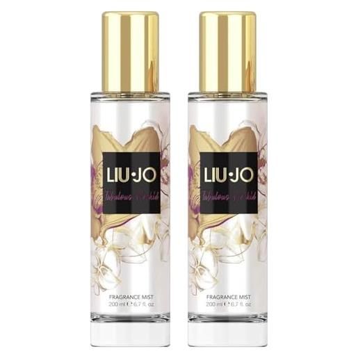 Liu Jo Jeans liu jo fabulous orchid acqua corpo profumata donna 200 ml - spray rinfrescante idratante con fragranza floreale e fruttata - profumo corpo estivo leggero (fabulous orchid 2 unità)