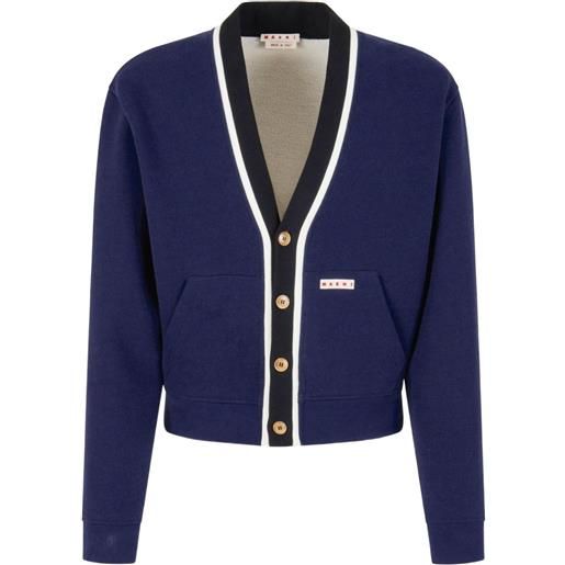 Marni cardigan con bordi a contrasto - blu