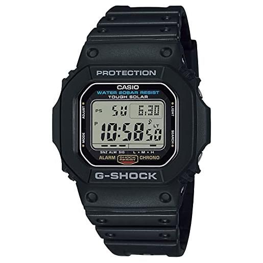 Casio g-shock g-5600ue-1jf - g-shock da uomo, resistente all'acqua fino a 20 atm, serie g-5600 solar g-5600ue, moderno, moderno