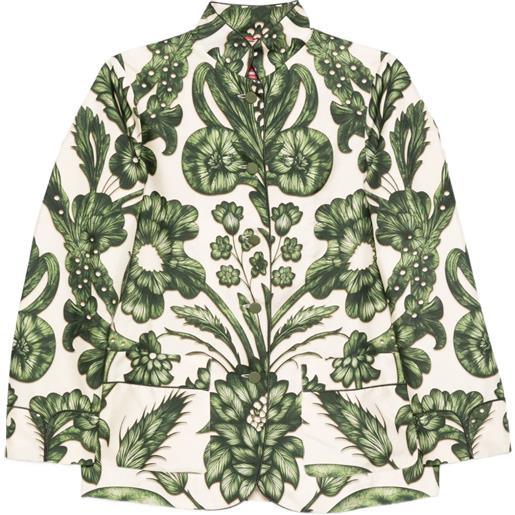 F.R.S For Restless Sleepers camicia in seta a fiori - verde