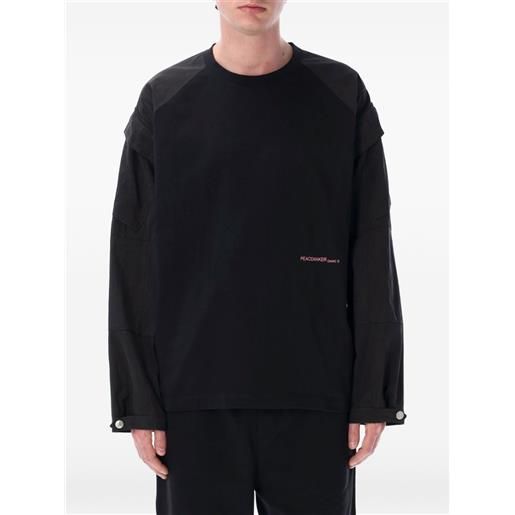 Peacemaker Oamc t-shirt a maniche lunghe - nero