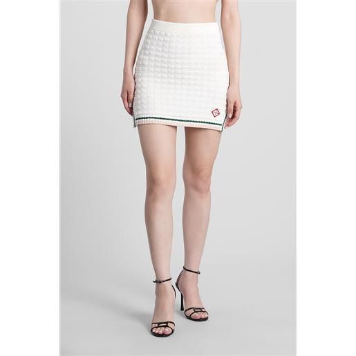 Casablanca gonna in cotone bianco