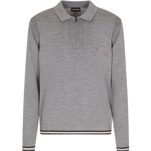 Emporio Armani polo in lana - grigio
