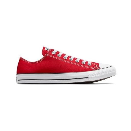 Converse chuck taylor all star core ox, sneaker unisex, rosso, taglia 42