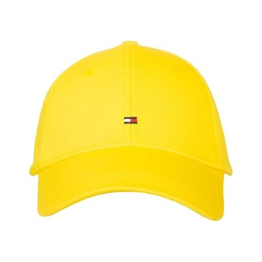 Tommy Hilfiger cappello baseball cappellino con visiera logo ricamato dietro regolabile articolo xm0xm02779, zgs vivid yellow, taglia unica