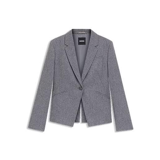 BOSS blazer slim fit in morbida flanella, grigio