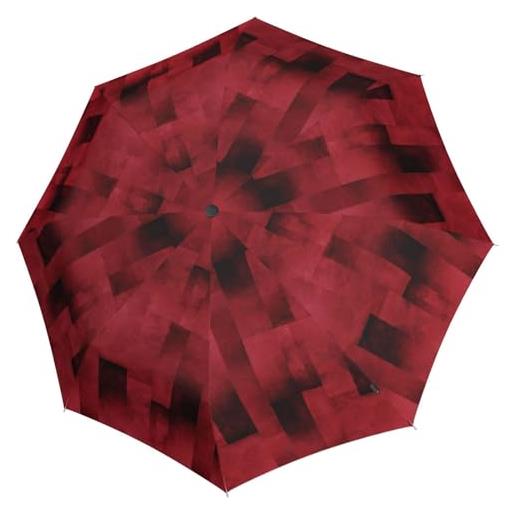 Knirps t. 260 medium duomatic crook handle clear fire