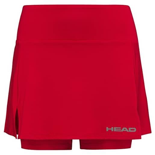 HEAD mädchen club basic skort g skorts, rosso, 128