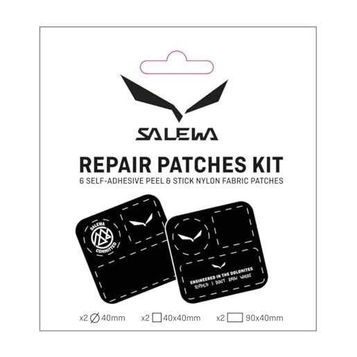 SALEWA repair patches kit 2pcs, set, black/white